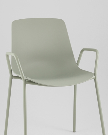 Стул Stool Group Kaira пластик серо-зеленый