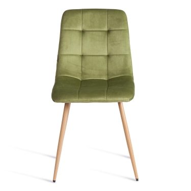 Стул Tetchair CHILLY mod. JSC-220 Велюр/металл , 44,5х52,5х88 см, Green зеленый HLR54 / натуральный