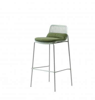 Стул барный Stool Group Louran с подушкой зеленый