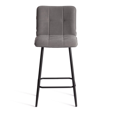 Полубарный стул Tetchair Bari/Бари велюр, серый, 29, 42х55х99 см