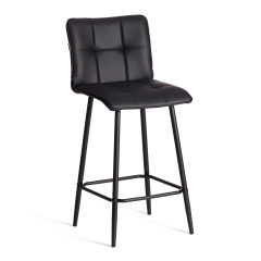 Полубарный стул Tetchair Bari/Бари экокожа , черный, 42х55х99 см