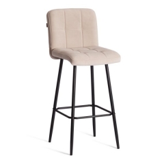 Барный стул Tetchair Medeo/Медео велюр, бежевый, 7, 45х56х113 см