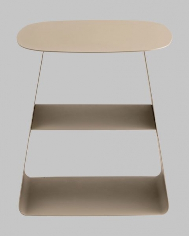 Журнальный столик Stool Group Leyre металл бежевый