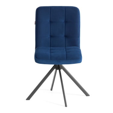 Стул обеденный Tetchair Medeo поворотный механизм 360, велюр, Blue синий