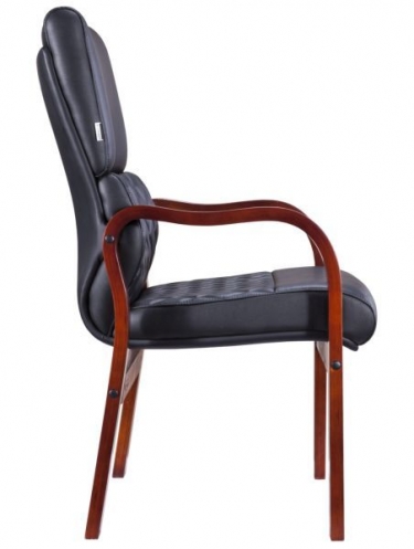 Стул руководителя Everprof Everprof President Wood CF Экокожа Черный