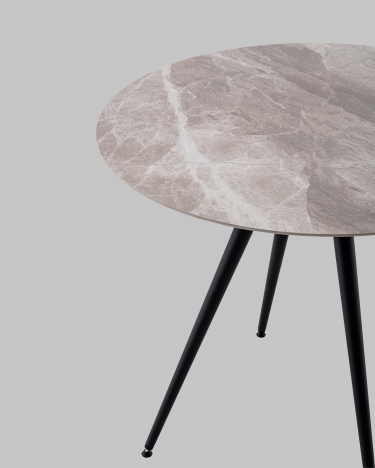 Стол Stool Group Ники круглый столешница керамика Italian light grey 900