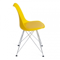 Стул Tetchair TULIP IRON CHAIR mod.EC-123 / 1 шт. в упаковке металл/пластик, 54,54883,5см, желтый