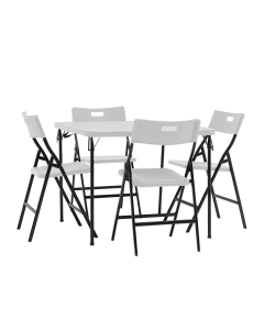 Комплект Stool Group раскладного стола и стульев Кейт белый