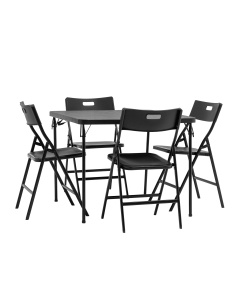 Комплект Stool Group раскладного стола и стульев Кейт черный