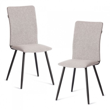Стул обеденный Tetchair La Rousse 2 шт. в упаковке NEW, ткань рогожка, темно-серый, F68, 45х55х93 см