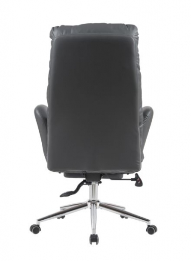 Кресло руководителя Stool Group TopChairs Solid с оттоманкой серый
