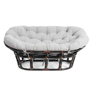 Диван Tetchair MAMASAN/МАМАСАН 23/02 W /с подушкой/ 169х102х80 см, Antique brown, матрац 182х119 см, ткань серо-бежевая 3М 16/2