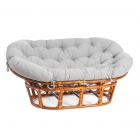 Диван Tetchair MAMASAN/МАМАСАН 23/02 W /с подушкой/ 169х102х80 см, Cognac коньяк, матрац 182х119 см, ткань серо-бежевая 3М 16/2
