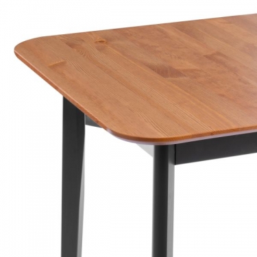 Стол Tetchair Соната Люкс/ Sonata Lux table, 75х75х73 см массив сосны, антик/черный, 75х75х73 см