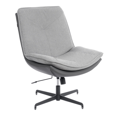Кресло лаунж Tetchair Cosmo велюр/букле/экокожа, VT shape silver/графит