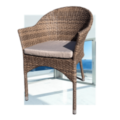 Плетеное кресло Афина-мебель AFM-353CL Beige + подушка