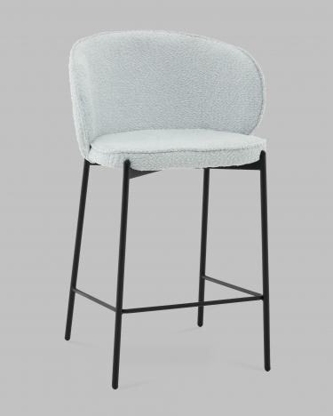 Стул полубарный Stool Group Тисдейл букле светло-голубой