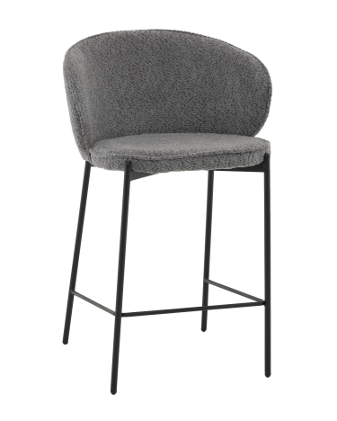 Стул полубарный Stool Group Тисдейл букле темно-серый