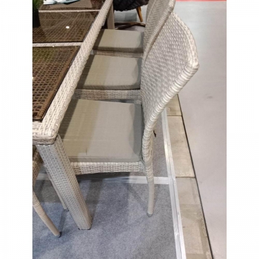 Комплект плетеной мебели Афина-мебель T365/Y380C-W85 Latte 6+1 + подушки