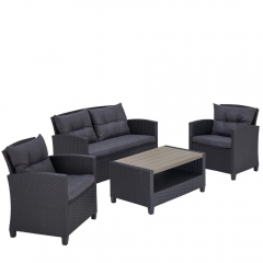 Плетеный комплект мебели с диваном Афина-мебель AFM-804G Dark Grey