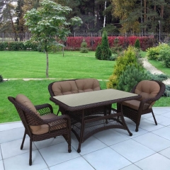 Комплект плетеной мебели Афина-мебель T130-LV520BB-Brown_Beige