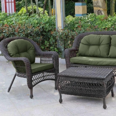 Плетеный комплект для отдыха Афина-мебель LV-520BG Brown-Green