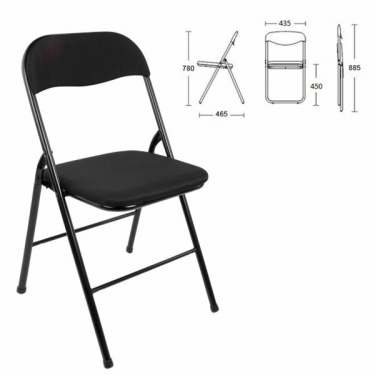 Стул складной для дома и офиса BRABIX BRABIX Golf CF-007 ткань Черный