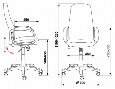 Компьютерное кресло Бюрократ CH-808AXSN/G