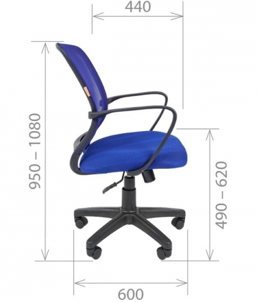 Компьютерное кресло Chairman698 TW black Серое