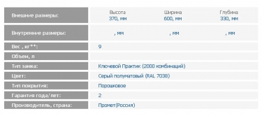Индивидуальный шкаф кассира ЗМК Промет AMB-30/4