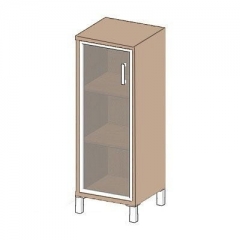 Стеллаж стекло тонированное Skyland В421.8 R Дуб девон