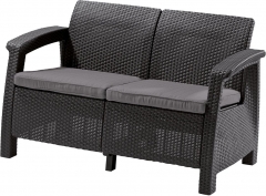 Диван двухместный CURVER Corfu Love Seat Черный
