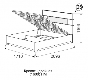 Кровать Ижмебель Танго 5 с подъемным механизмом