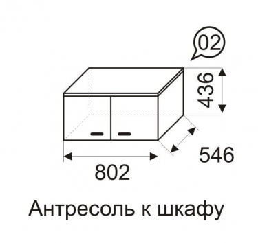 Антресоль к шкафу Ижмебель Принцесса 2