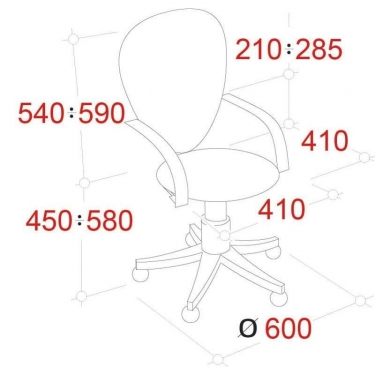 Кресло EasyChair EChair-318 AL 506144 Серое