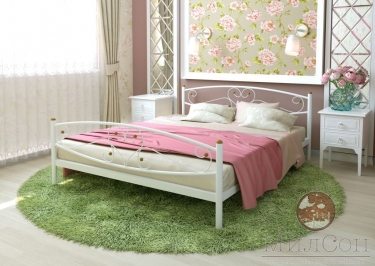 Кровать МилСон Каролина Plus 1200х1900 Белая