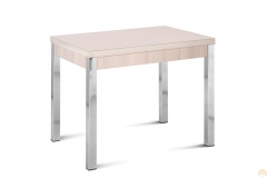 Стол стеклянный раскладной KIT 90 CAP-WHITE OAK