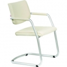 Конференц-кресло EasyChair UN_Delta silver Кожа 234636 Белая
