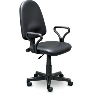Кресло офисное EasyChair UP_Prestige Кожзам 81125 Черный
