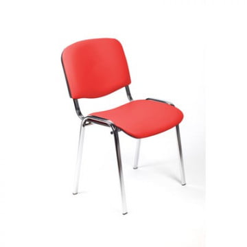 Стул EasyChair ZP_UP_EChair Rio ИЗО хром к/з красный 550736