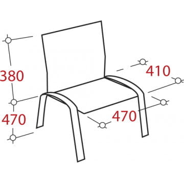 Стул EasyChair ZP_UP_EChair Rio ИЗО чёрн пластик черный 573676