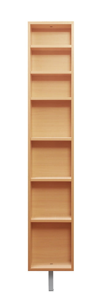 Поворотный шкаф Shelf-on в белом глянцевом стекле Зум Шелф Молочный дуб