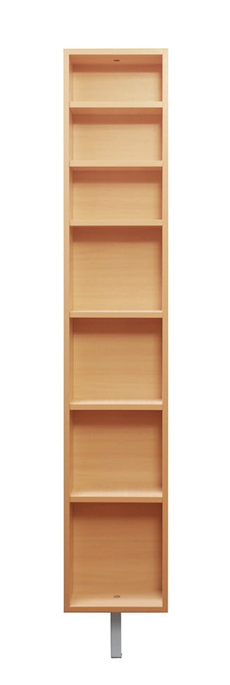 Поворотный шкаф Shelf-on в черном глянцевом стекле Зум Шелф Молочный дуб