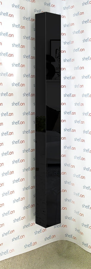 Поворотный шкаф Shelf-on в черном глянцевом стекле Иглу Шелф Венге