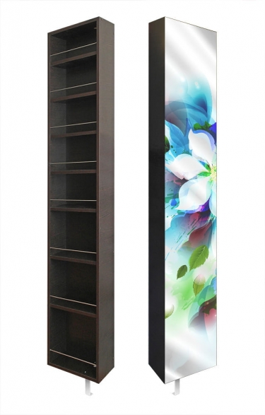 Поворотный зеркальный шкаф Shelf-on Лупо Шелф Арт Венге