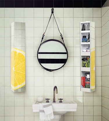 Поворотный зеркальный шкаф Shelf-on Hop Art Белый