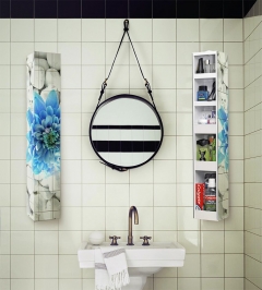 Поворотный зеркальный шкаф Shelf-on Hop Art Белый