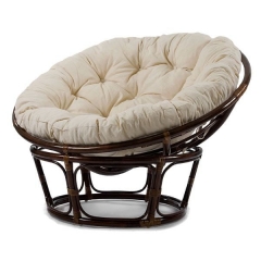 Кресло для отдыха Комфорт Papasan CHAIR MI-003 с подушкой Орех