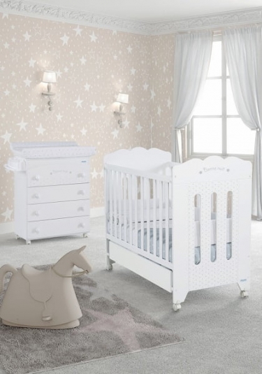 Комод Micuna Micuna Bonne Nuit пеленальный B-970 white матрасик stars grey