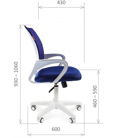 Кресло оператора Chairman Chairman 696 white TW-11 Черное